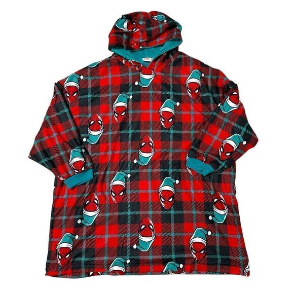 Spiderman Character Kids Oversized Hooded Pullover Robe Size L/XL - Picture 5 of 13